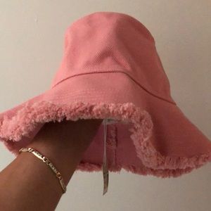Madewell Pink Canvas Bucket Hat